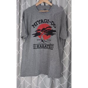 American Classics XL Grey The Karate Kid Miyagi Do Reseda Okinawa Movie 80s Tee